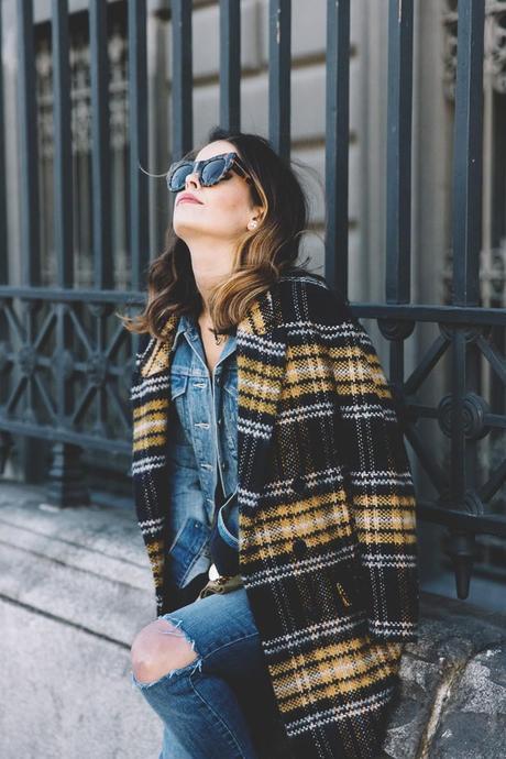 LAYERS Plaid_Coat-Double_Denim-Luxenter_Jewelry-Outfit-Street_Style-Oxfords-Collage_Vintage-13