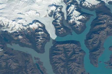 Vistas del Glaciar desde un satélite