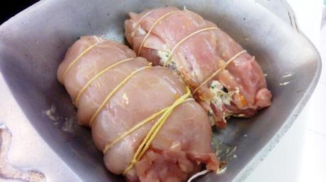 Pechugas de pollo rellenas de jamón cocido y crema de boletus – Petti di pollo farciti pollofarcito9