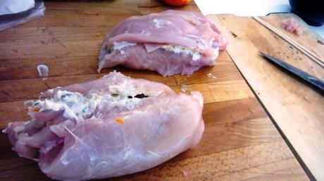 Pechugas de pollo rellenas de jamón cocido y crema de mascarpone con boletus pollofarcito8