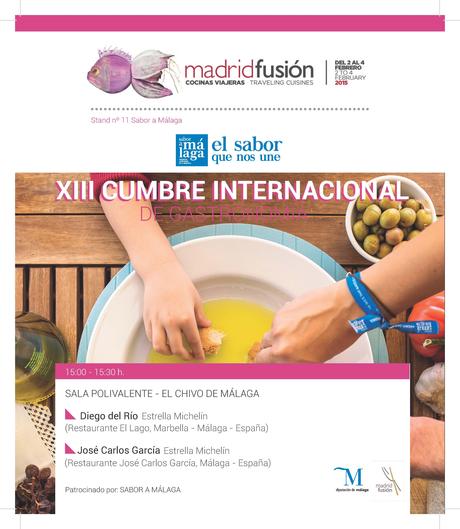 Sabor a Málaga estará presente en Madrid Fusión junto a los chefs ‘Michelín’ José Carlos García y Diego del Río