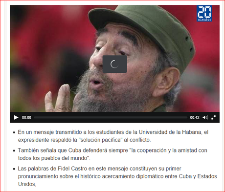 Fidel Castro, 10 portadas: furor por opinión sobre intercambio Cuba- EE.UU.