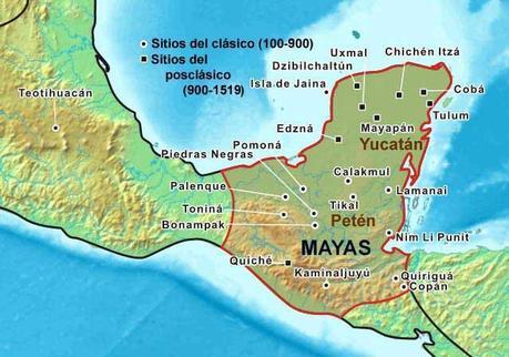 mapa cultura maya
