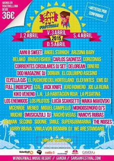 SanSan Festival 2015: Los Enemigos, Delorean, Kiko Veneno, Anni B Sweet, Carlos Sadness, The Noises...