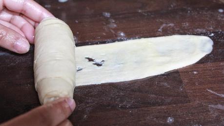 Cruasanes árabes rellenos (croissants) شعيبيات بالقشطة