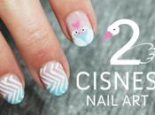 Uñas decoradas cisnes nail paso