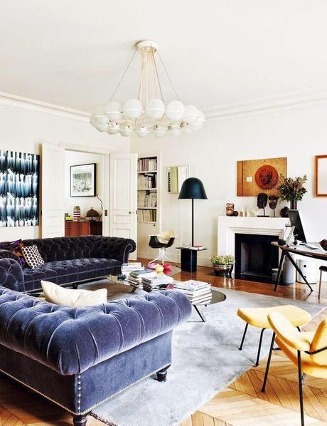 12 Blue Velvet Sofas