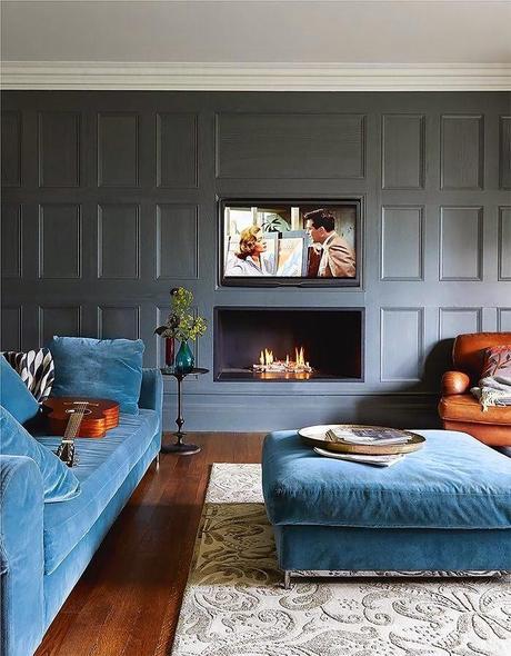 12 Blue Velvet Sofas