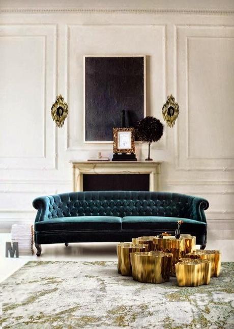 12 Blue Velvet Sofas