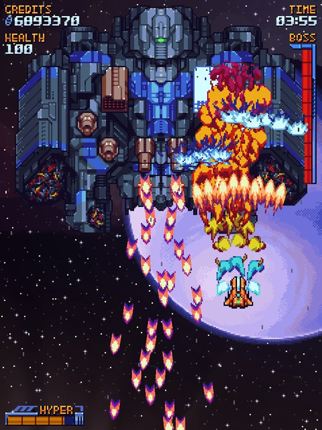 Super Galaxy Squadron, el shooter vertical pixelado que ayuda a niños en hospitales