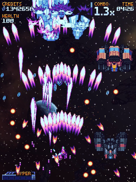 Super Galaxy Squadron, el shooter vertical pixelado que ayuda a niños en hospitales