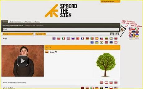 Spread the Sign. Diccionario internacional online del lenguaje de signos