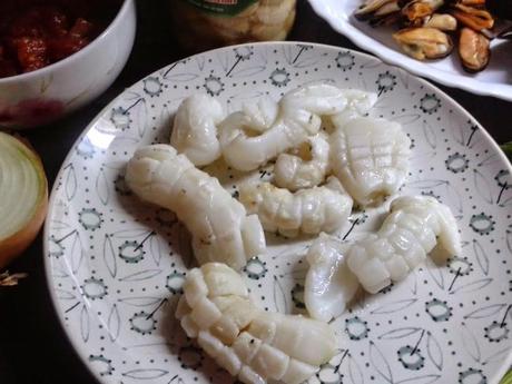 Guiso de sepia con alubias blancas