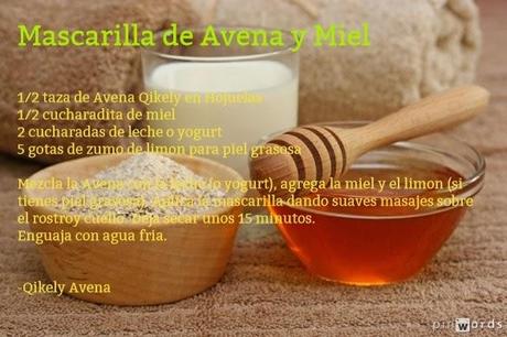 Mascarilla de Avena y Miel