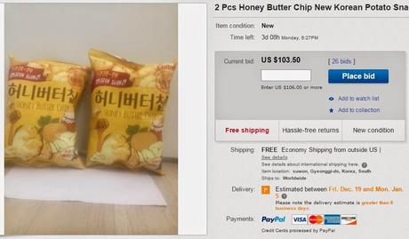 Chips con miel y mantequilla - 허니버터칩