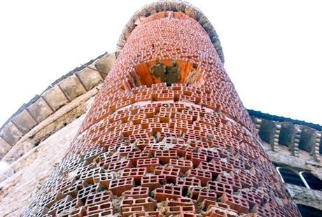 detalle de columnas en la Catedral de Justo Arcos