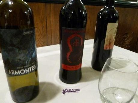 Los vinos presentados en Restaunte Manolo.