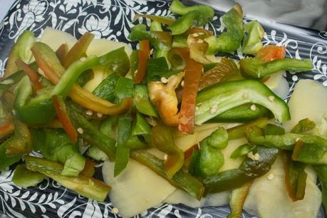 Caballa al horno con verduras y albariño