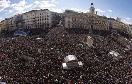 Podemos: multitudinaria marcha en Madrid