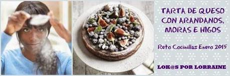 Tarta de queso con mermelada de frutos rojos