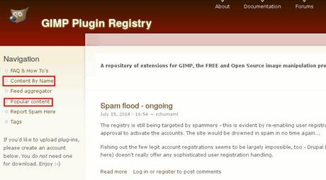 Gimp-plugin-registry