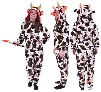 Disfraz de Vaca con capucha Flúor Naranja para adultos - 511ZZ 0