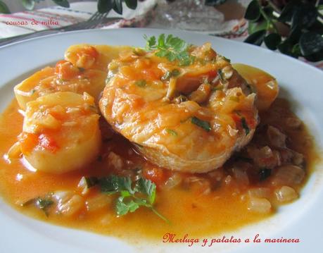 Merluza y patatas a la marinera