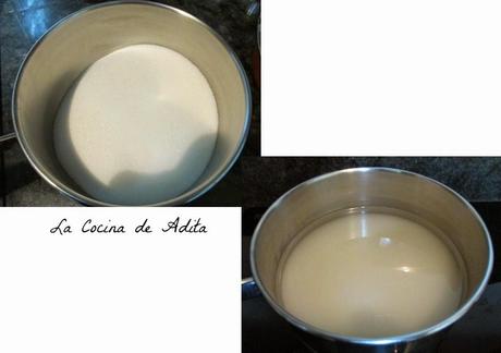 Tarta de capuchina,  decorada con nata