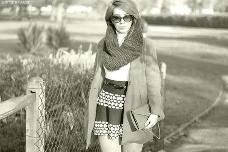 Look of the day: Mustard coat + Textures lovelystyle (13)