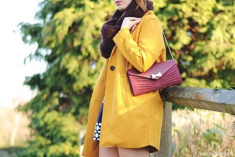 Look of the day: Mustard coat + Textures lovelystyle (7)