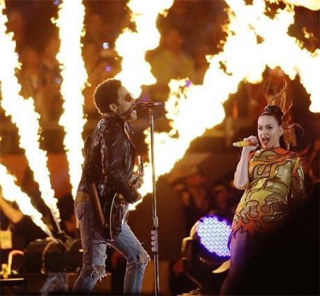 Katy Perry Lenny Kravitz Super Bowl