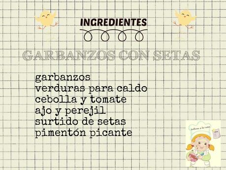 GUISO DE GARBANZOS CON SETAS