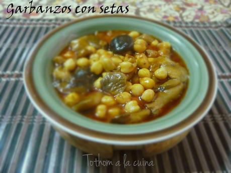 GUISO DE GARBANZOS CON SETAS