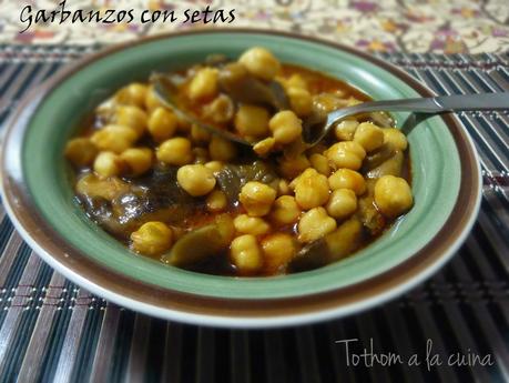 GUISO DE GARBANZOS CON SETAS