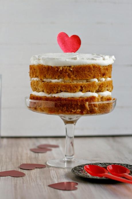 Bizcocho de coco y nata, especial San Valentin