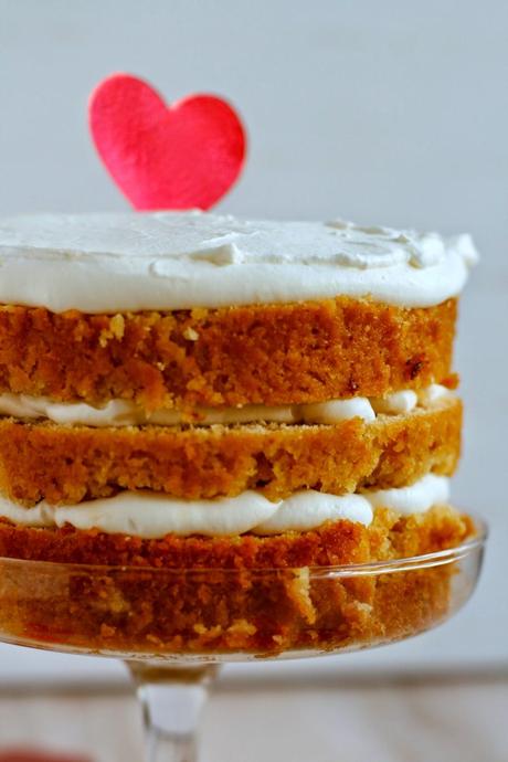 Bizcocho de coco y nata, especial San Valentin