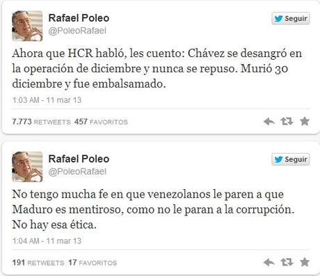 Escuchelos mentir sobre muerte de Chávez