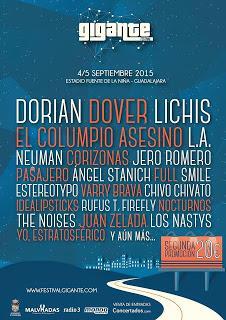 Festival Gigante 2015: L.A., Corizonas, Neuman, Jero Romero, Pasajero, Smile, The Noises, Juan Zelada...