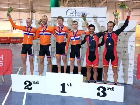 Un oro, seis platas y seis bronces para España en la copa de Europa de ciclismo adaptado en pista de Newport