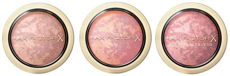 Novedades de Max Factor, nuevos coloretes y labiales.