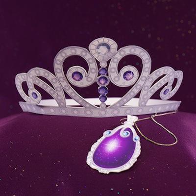 Descarga e imprime una Tiara y amuleto de la Princesa Sofia  