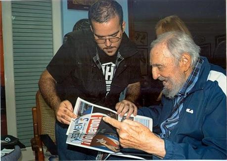 Encuentro de Fidel con Randy Perdomo García, presidente de la FEU cubana [+ fotos]