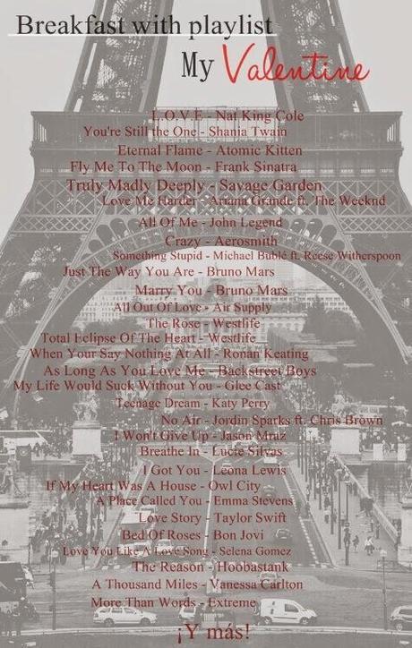 Breakfast with playlist: My Valentine Breakfast with playlist: My Valentine