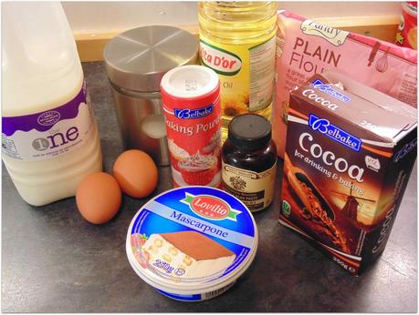 Choco-muffins con nueces y mascarpone