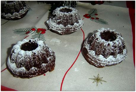 Mini Bundt Cakes de jengibre y chocolate