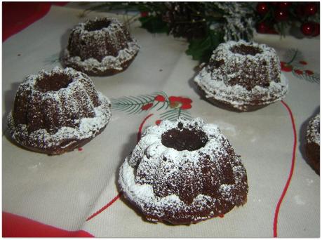 Mini Bundt Cakes de jengibre y chocolate