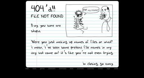 ERROR 404 PÁGINA NO ENCONTRADA remember-homestar-runner-its-404-page-holds-nothing-back