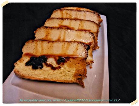 Bizcocho con flan de huevo