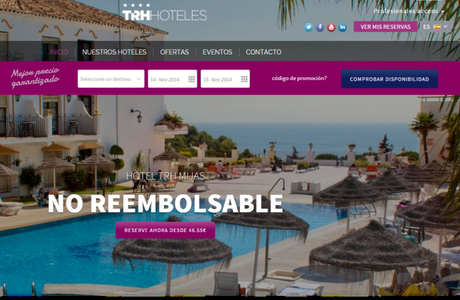 TRH Hoteles estrena web corporativa