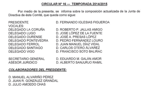Nueva Junta Directiva del Comité de Árbitros gallegos. En Ourense todo sigue igual... condenados incluidos.